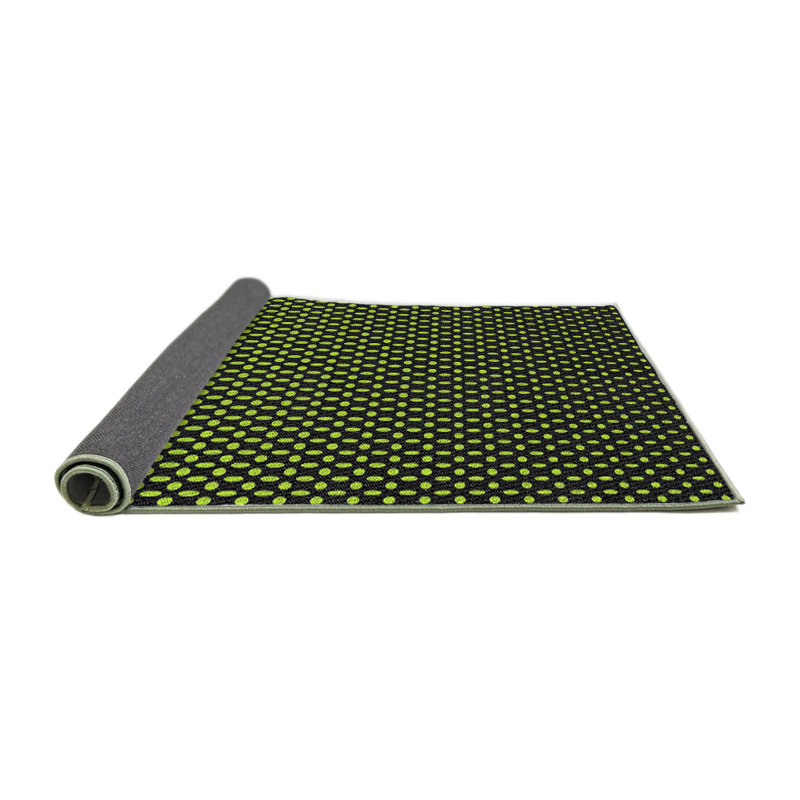 Tapis vert / noir à motif géométrique Vauxhall, Carré 7 pi