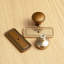 Poignée champignon 1,3 po avec plaque arrière (style G018) GOO-KI, alliage de zinc-125431406