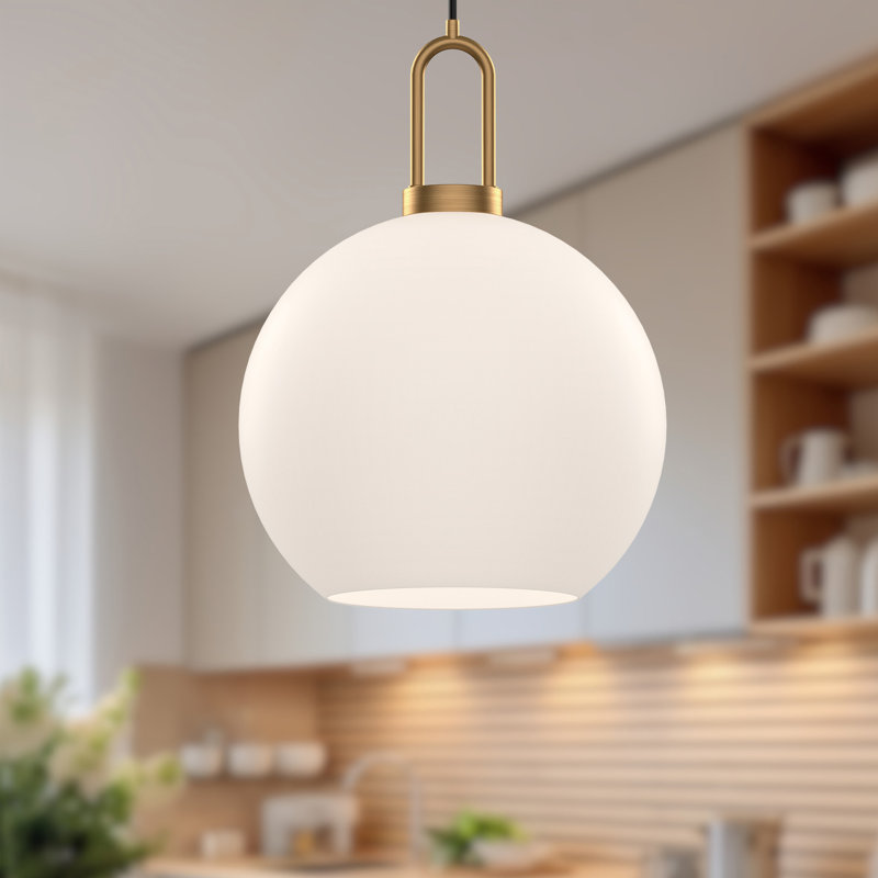 Soji 1 - Light Single Pendant, Aged Gold, 18" H x 9.88" W x 9.88" D