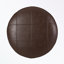 Repose-pieds rond en similicuir avec assise souple-1022246515