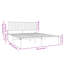 Metal Bed Frame with Headboard White 150x200 cm-1306885952