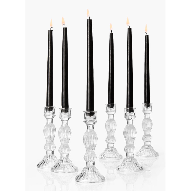 Glass Tabletop Candlestick, Large