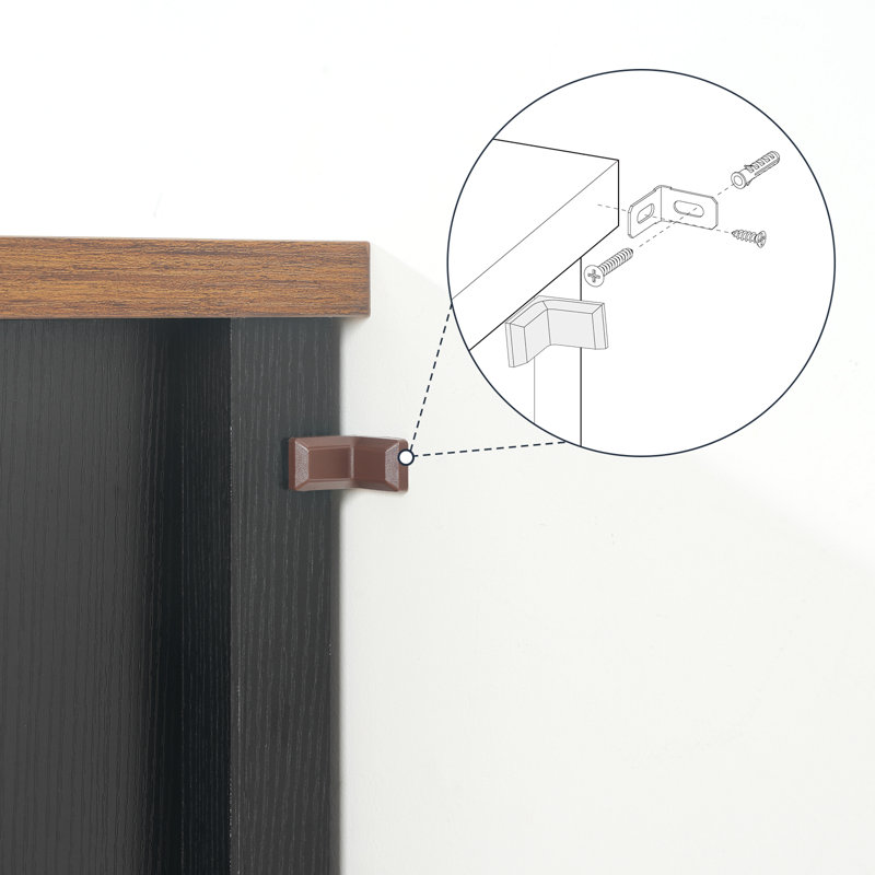 Sayveon  31.5" Farmhouse Console Table Entryway Table with Drawers, Black, 31.5" H x 31.5" W x 11.8" D, 2