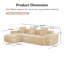 Canapé modulaire moderne en osier avec canapé 3 pièces, sans canapé-129098765