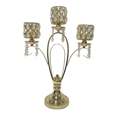 13'' H Metal Tabletop Candelabra