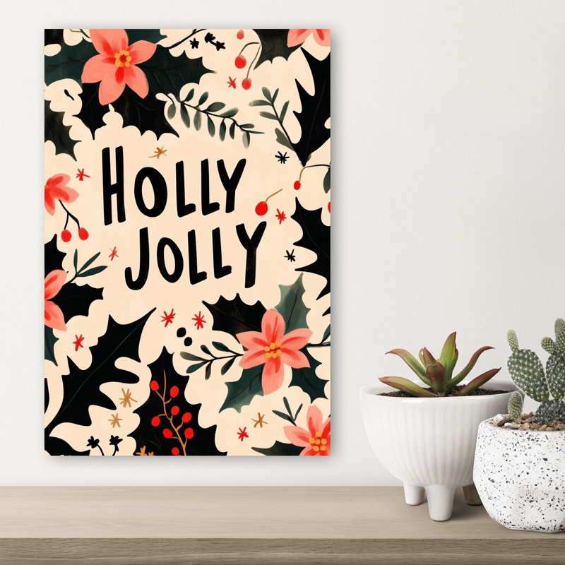 «Festive Blossoms Modern Abstract Contemporary Winter Flower», reproduction d'art murale, H 18 po x l 12 po