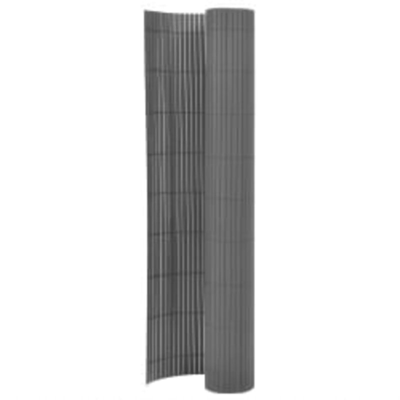 Double-Sided Garden Fence Privacy Barrier, 90 x 400 cm, Grey