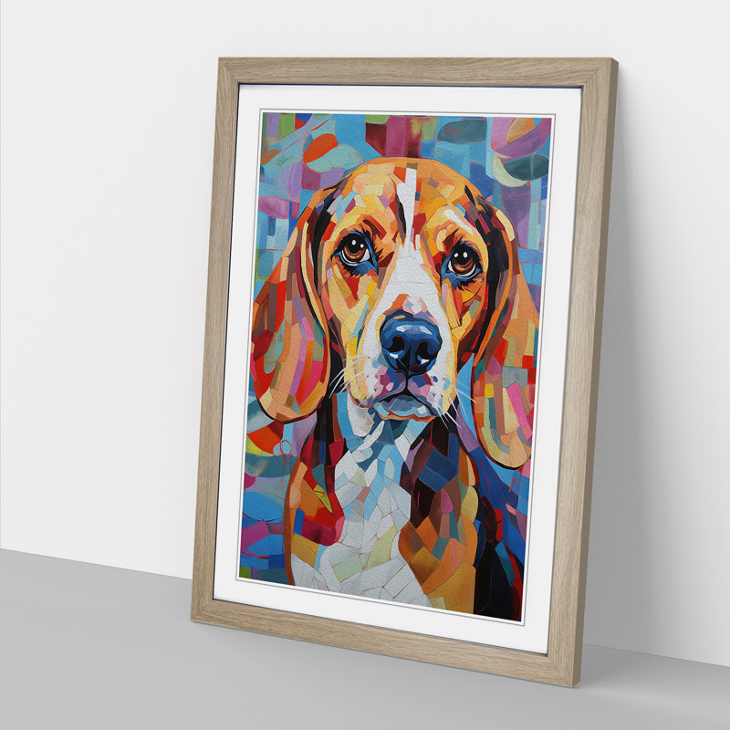 Single Picture Frame Print on Wood, 46cm H x 34cm W, Oak Framed