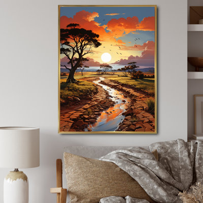 «Lennette Baobab Tree Landscape I», reproduction sur toile