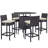 Convene Wicker Rattan 5-Piece Outdoor Patio Pub Bistro Set-526165915