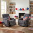 34“ Wide Manual Swivel Rocker Recliner Chair With Dual Stainless Steel Cup Holders (Set Of 2)