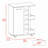 Bar Cart, Two External Shelves, Four Casters, Six Built-In Wine Rack, Single Door Cabinet-1024432407