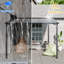 Pergola murale en acier galvanisé à toit rigide 10 pi x 10 pi pour le patio, le jardin et le rangement extérieur-128962012