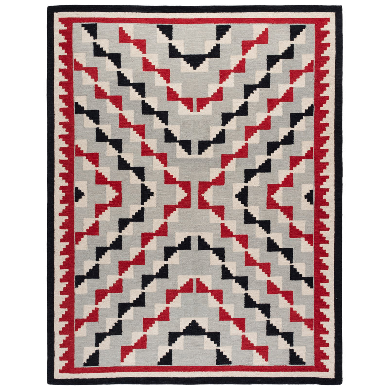 Kenya Hand Tufted Wool Abstract Indoor Rug, Rectangle 6' x 9'