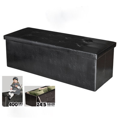 30" Collapsible Storage Ottoman – Sit, Store & Save Space