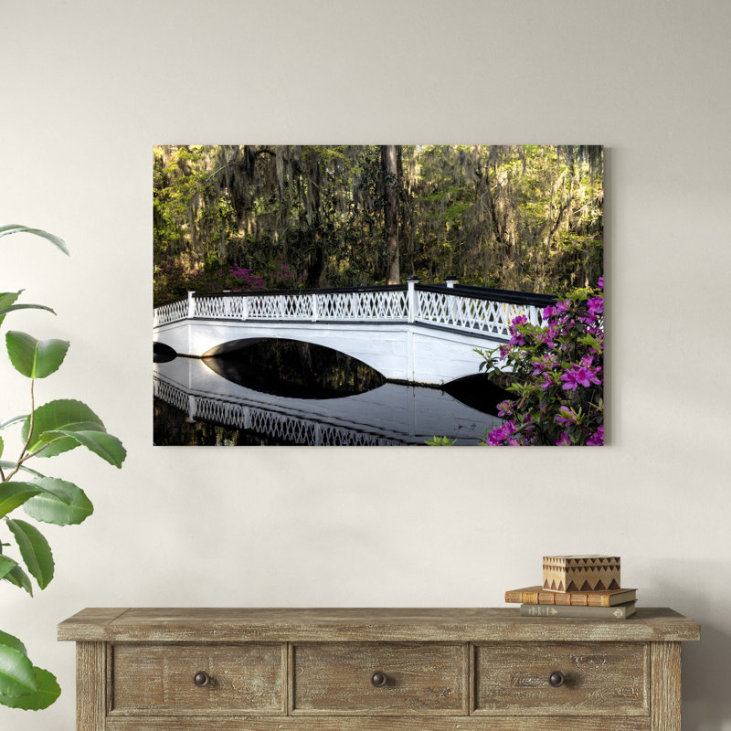 Réflexions du pont blanc, H 32 po x l 48 po x P 1,25 po