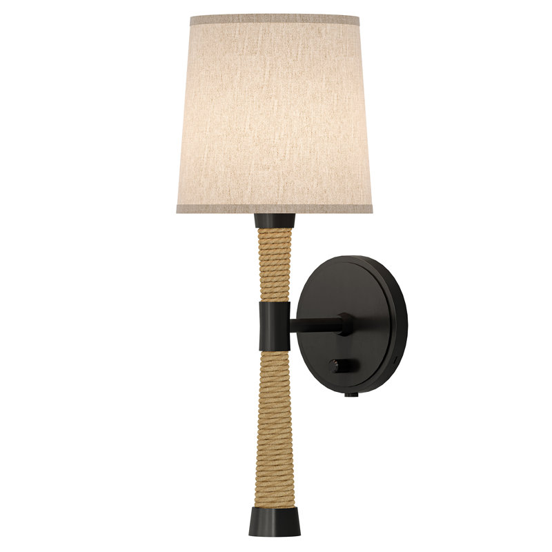 Hatteras Wall Sconce, Gold, Cream Heather