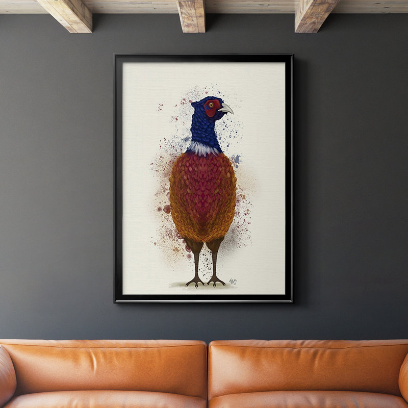 Pheasant Splash 3 - reproduction de cadre photo simple, H 30,5 po x l 22,5 po x P 1 po, Noir