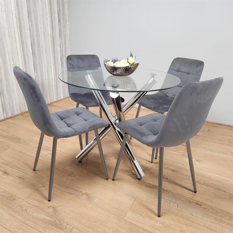 4 - Person Dining Set, Grey