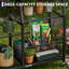 Organisateur d'outils de jardin à 3 niveaux, support de rangement robuste pour râteaux, pelles et balais, idéal pour le garage.