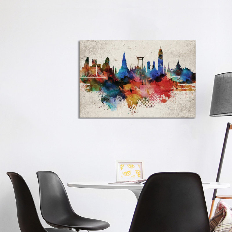Bangkok Abstract by WallDecorAddict - Wrapped Canvas Print, 66.04 cm H x 45.72 cm W