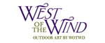Logo West of the Wind Outdoor Canvas Art