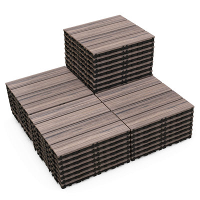 Carrelage de sol antidérapant 36 pièces Costway