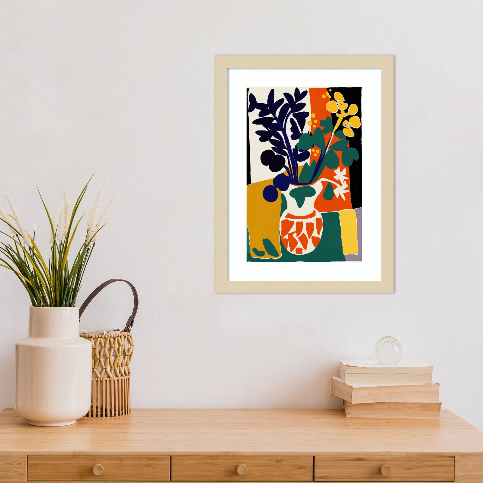 Ovando "France Floral Impressions" Print, Brown, 17" H x 13" W