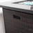 30" Propane Gas Fire Pit Table, 50000 BTU Square Fire Pit, Tile Tabletop With Beautiful Wicker Base For Outside Patio Deck Garden Courtyard-Brown