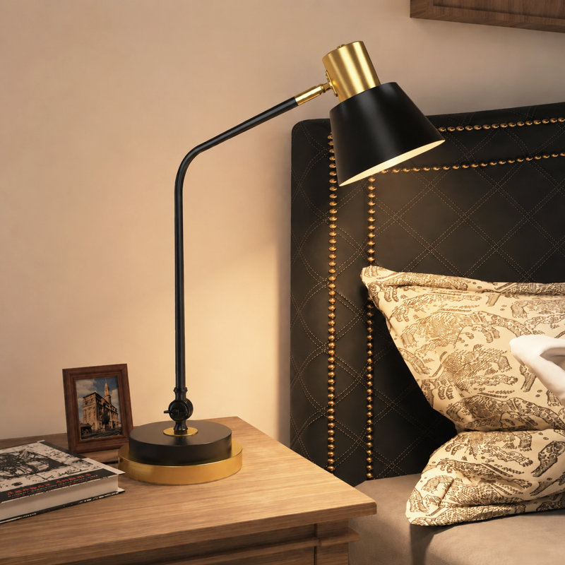 Lampe de bureau en métal 22 "H pour bureau à domicile - Lampe de table réglable multi-angle à intensité variable de Home Office