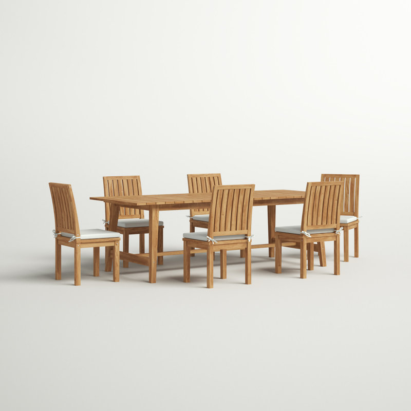 Ensemble repas d'extérieur 7 pièces Modway Marina, H 30,5 po x L 72 po x l 39,5 po