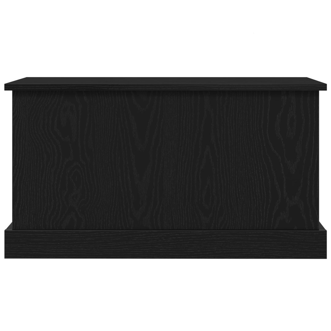 Storage Box Black Oak Wood 70 X 40 X 38 Cm Storage Chest