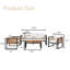 Ensemble de conversation d'extérieur en acacia pour 5 personnes avec coussins amovibles de 4 po-568695700