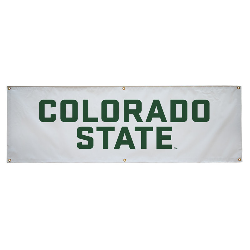 Bannière en vinyle - Licence NCAA, Rams blancs de Colorado State