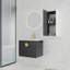 Meuble-lavabo mural avec lavabo en céramique et armoire latérale, portes à fermeture en douceur-141060126