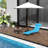 Blue Beach Lounge Chair With Reclining & Breathable Mesh Folding Sun Tanning Back For Patio