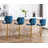 Tierone Upholstered Swivel Adjustable Height Counter Stool with Metal Frame, Modern Velvet Counter Stool-608788387-604090780