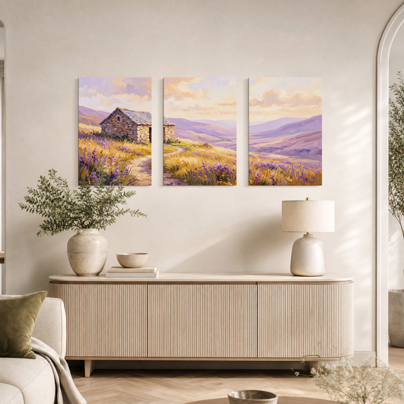 Ensemble de 3 toiles en pierre, H 30 po x l 20 po x 3 pièces