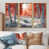 Toile avec cadre flottant or