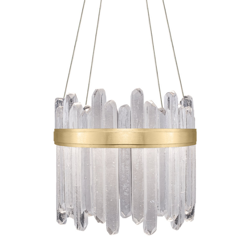 Lustre rond 21 po Lior, 3000, Or