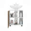 Armoire sous l'évier à deux tablettes latérales avec une porte, arrière découpé et rangement pour salle de bain compact 22 pi.-126234000