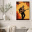 Musicien jouant de la guitare électrique sur toile, art mural-1211251487