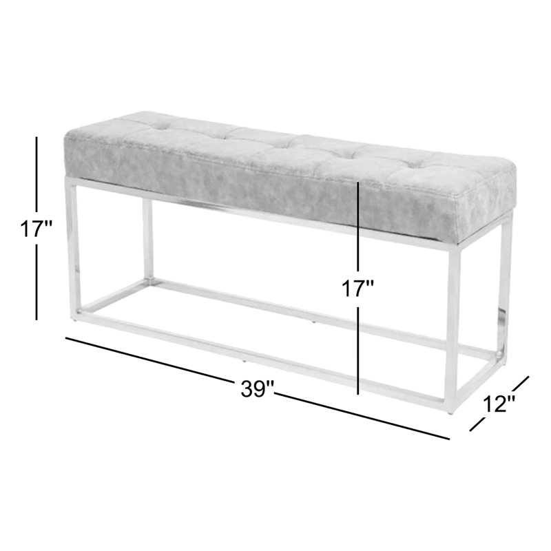 Schutte Upholstered Bench, Black