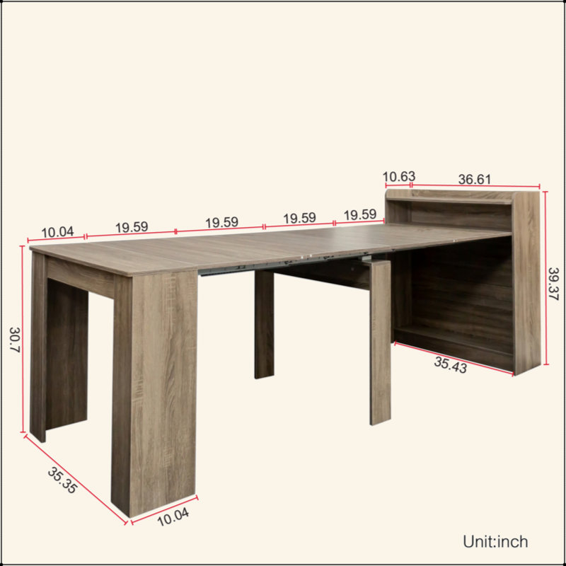 Modern Extendable Dining Table With Storage