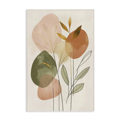  Art mural sur toile Soft Soft Shape Botanicals par LSR Design Studio