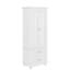 Armoire de rangement haute avec deux tiroirs et une tablette réglable à 3 niveaux