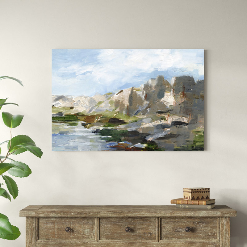 Falaises de l'Ouest II, H 32 po x l 48 po x P 1,25 po
