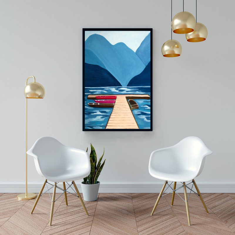 " Lake, Quai & Mountains "