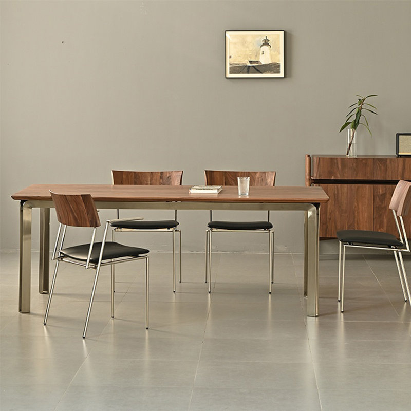 Quality solid wood dining table, 29.52"H x 70.86"L x 35.43"W