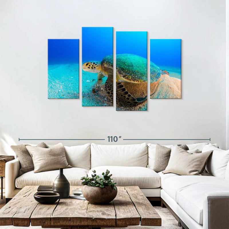 Brampt Resting Sea Turtle, 48'' H x 75'' W